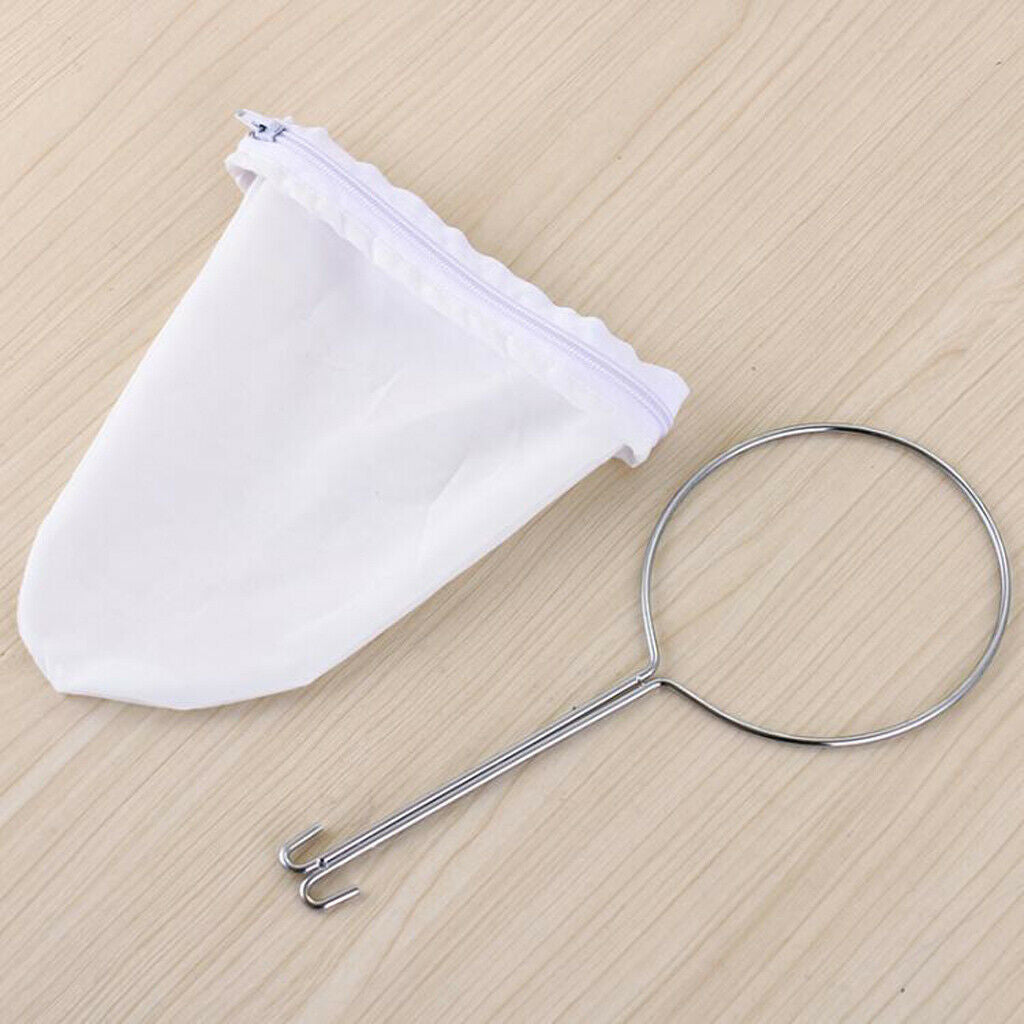 5" Cloth Strainer Filter Sock Bag Home Coffee Soup Filter Bag Reusable White