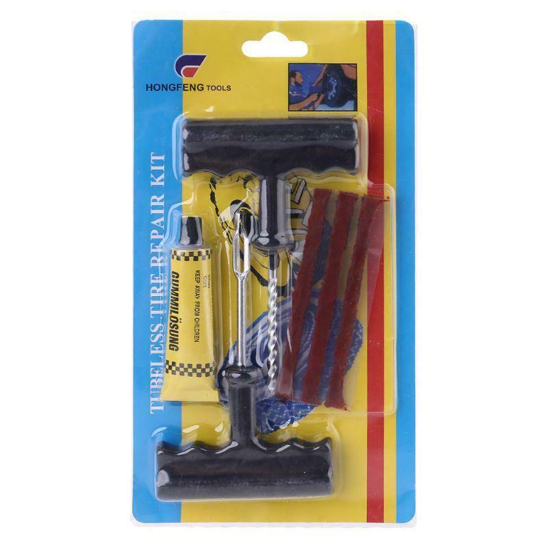 Auto Car Tubeless Tyre Puncture Plug Tire Repair Motorcycle Bike Cement Tool Kit