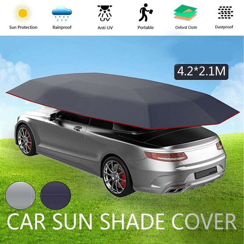 Universal Car Sun Shade Umbrella Cover Tent Cloth Uv Protect Waterproof 4.2 x W9