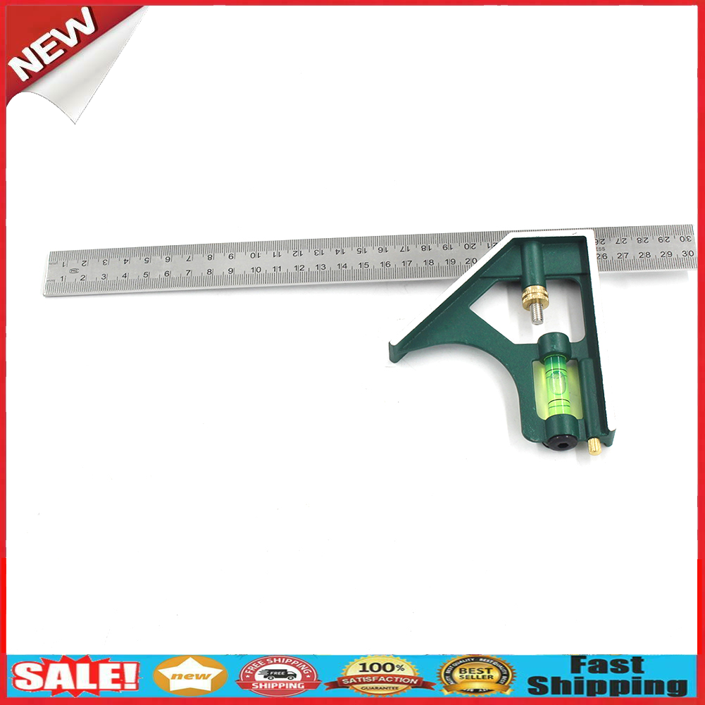 45 / 90 Degree Combination Square Angle Ruler Protractor Measuring Tools @