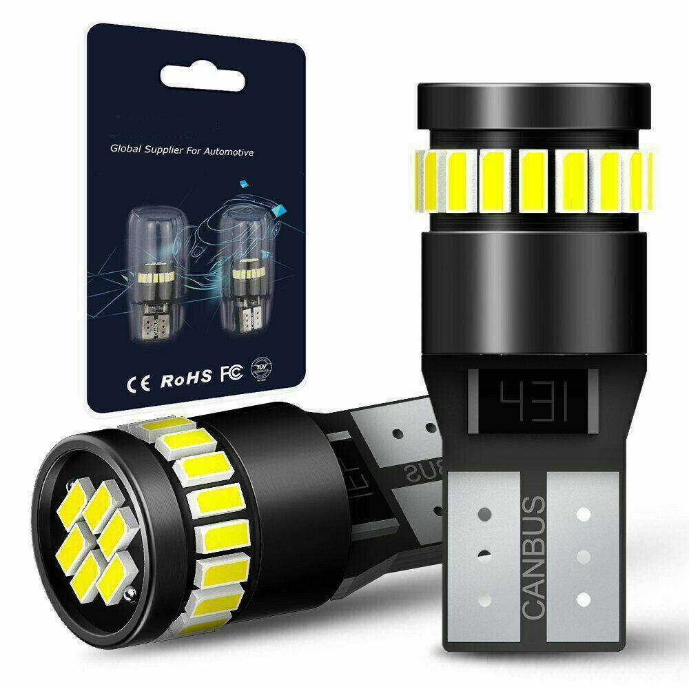 2x T10 501/194 W5W SMD 24 LED Car HID White CANBUS Error Free Wedge Light Bulb