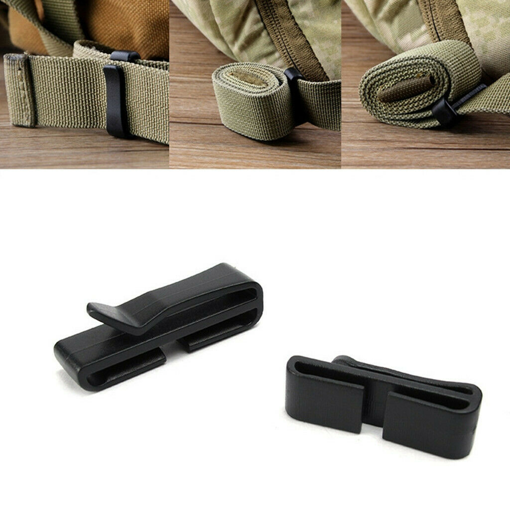 Prettyia Quick-Slip Keeper Buckle Webbing Ending Clip for Bag Strap 29mm