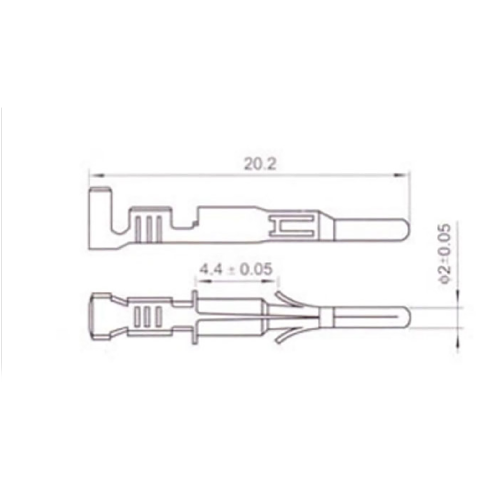 20Pcs L6.2 Male Reed Terminal Pin Plug Connector Crimping Terminals Pitch 6.2mm