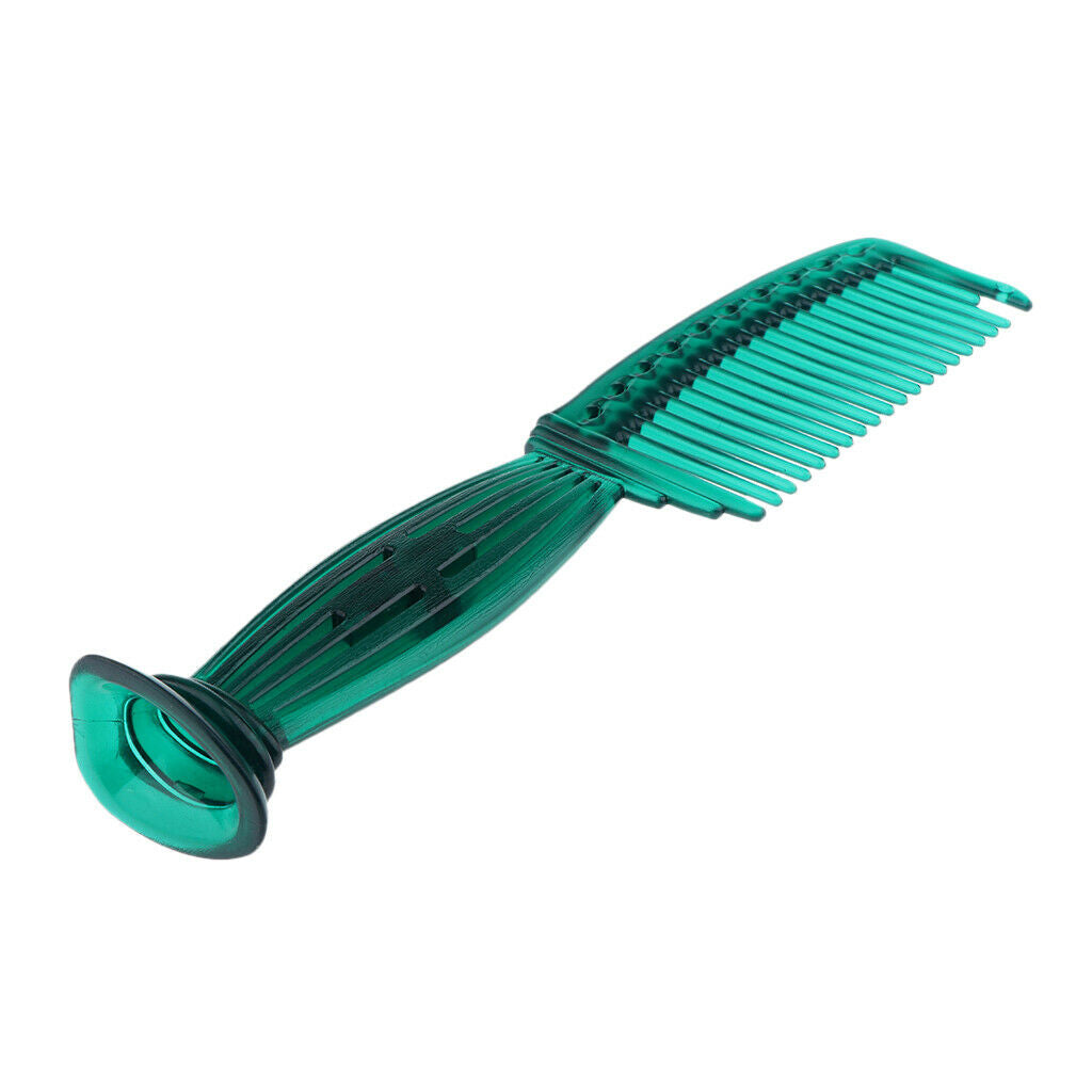Wide-tooth Smooth Comb Plastic Detangling Hairbrush for Reducing Hair Loss Green