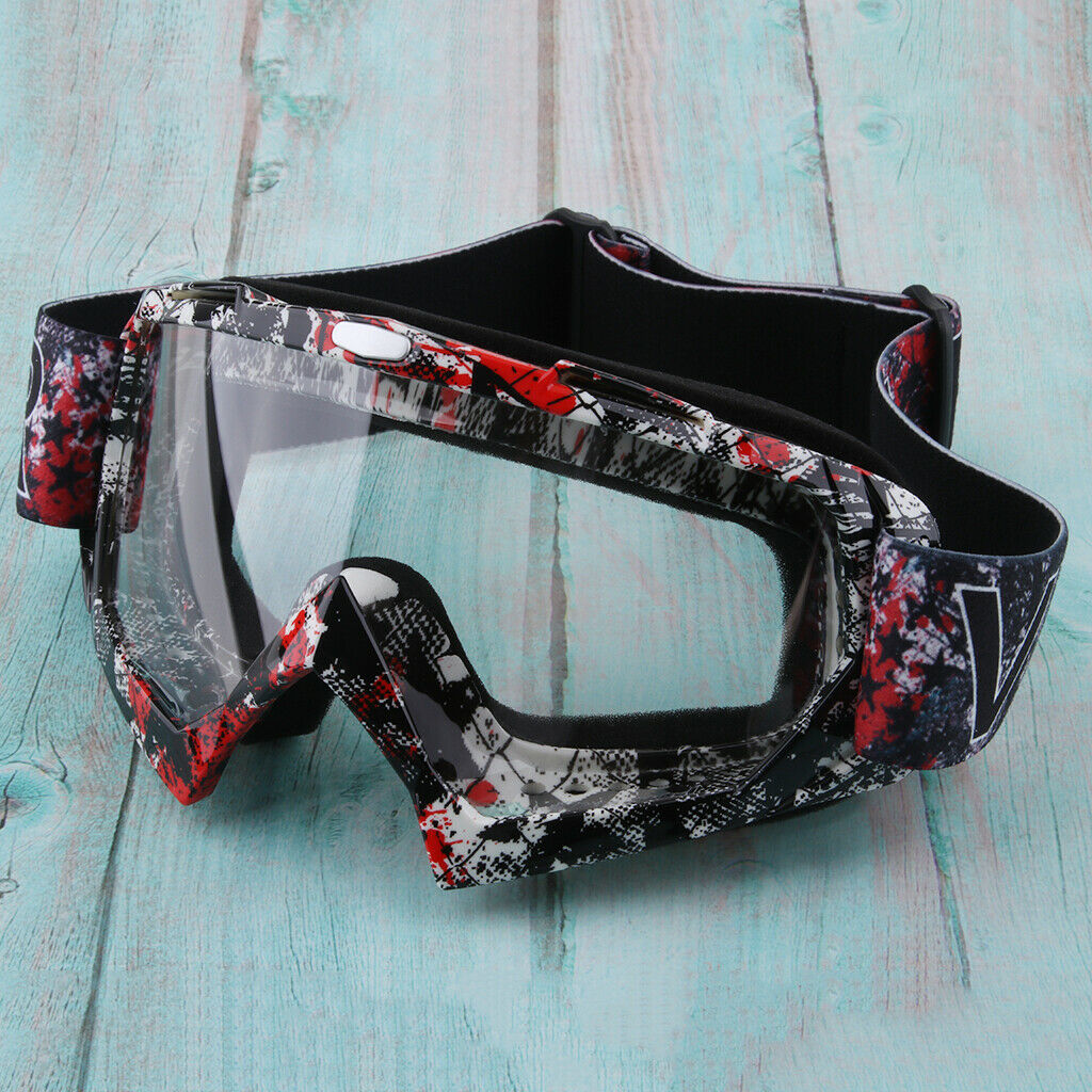 Racing Motocross Snowmobile Snowboard Goggles UV Protector Eyewear Clear