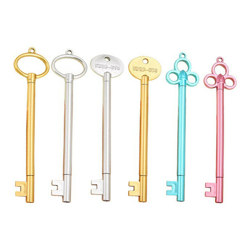 6Pcs/lot Keys Design Pen Stationery Pens Office School Supplies Stationary Gifts