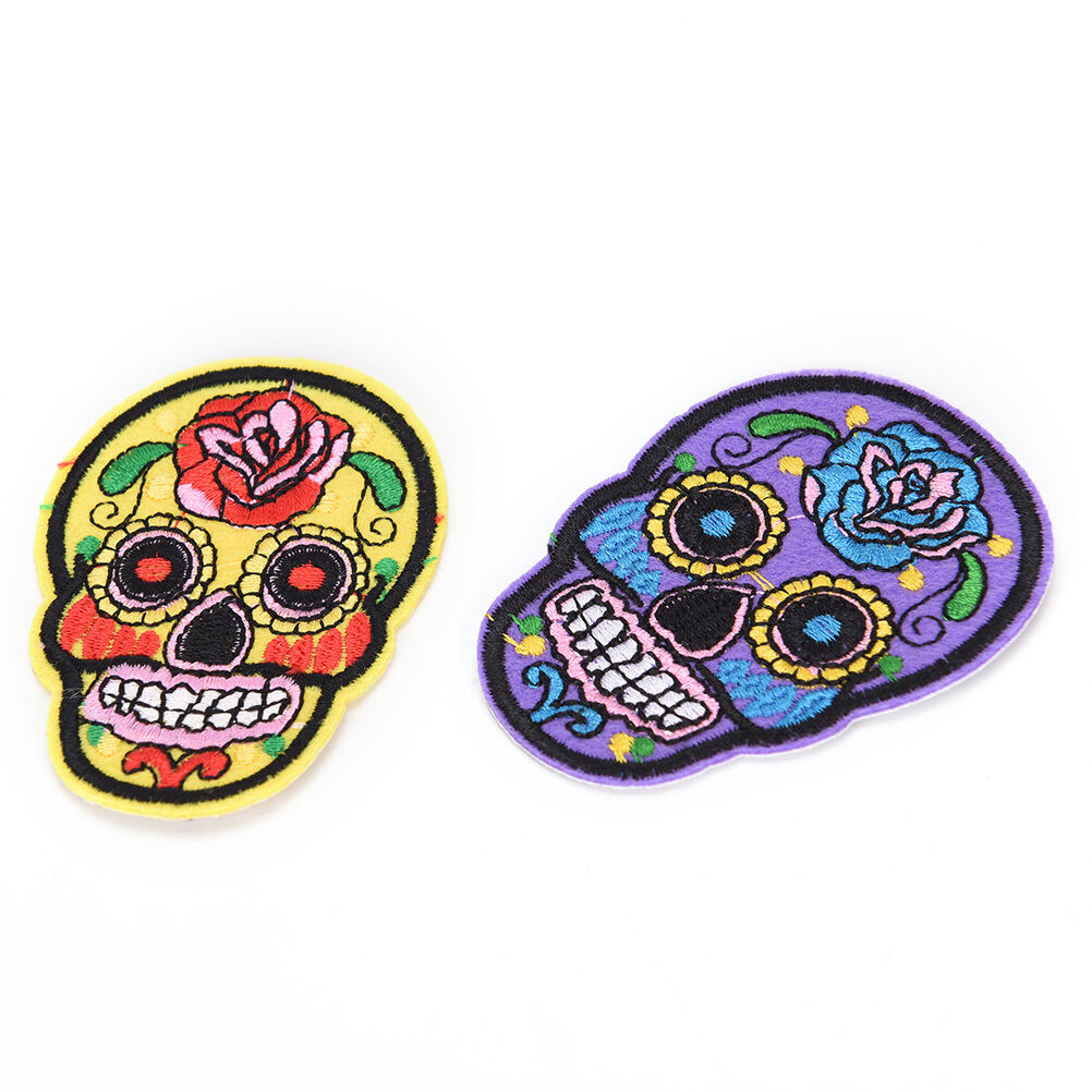 8Pcs iron on patches for clothes sew-on embroidered patch applique rose sk.l8
