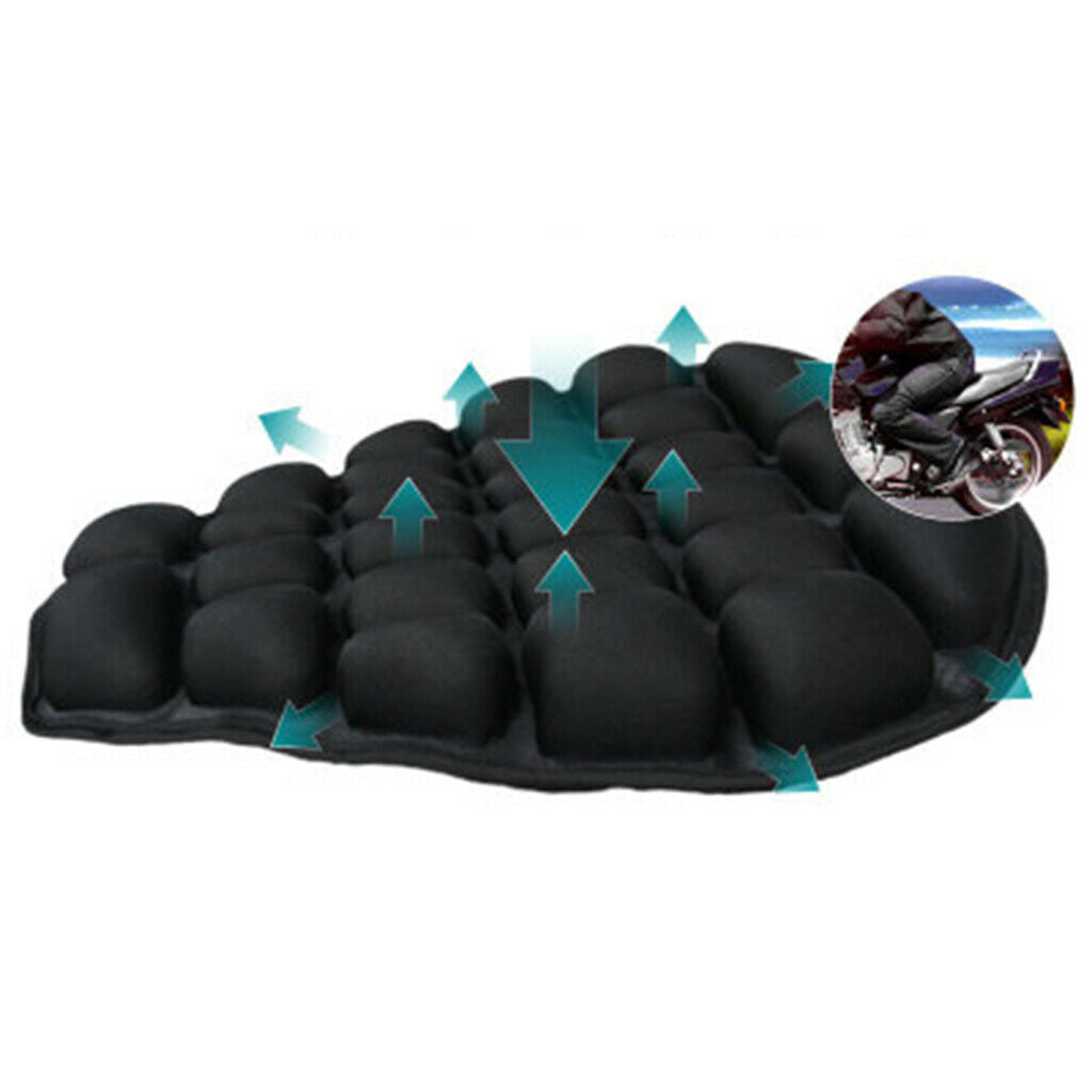Non-slip Inflatable Motorcycle Seat Cushion Mattress with Fixing Straps