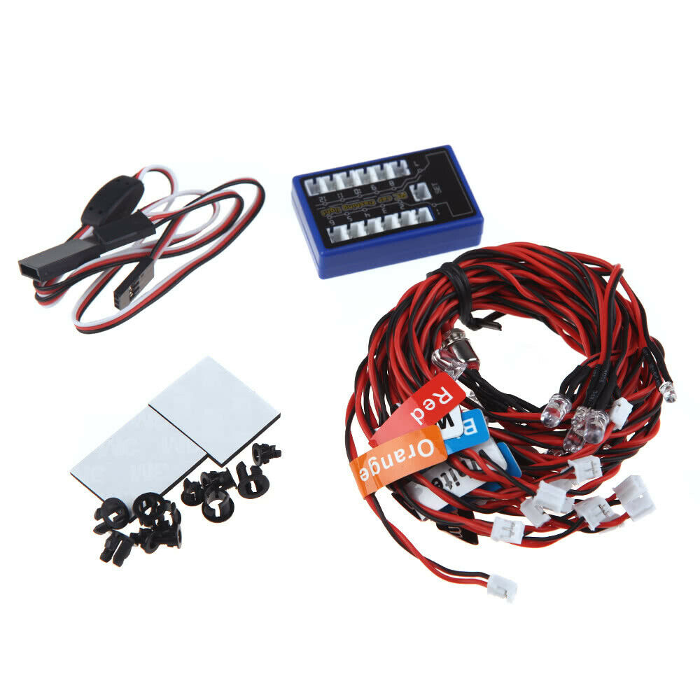 12 Ultra LED Flashing Bright Light Strobe Lamps Kit System for 1/10 1/8 Truck