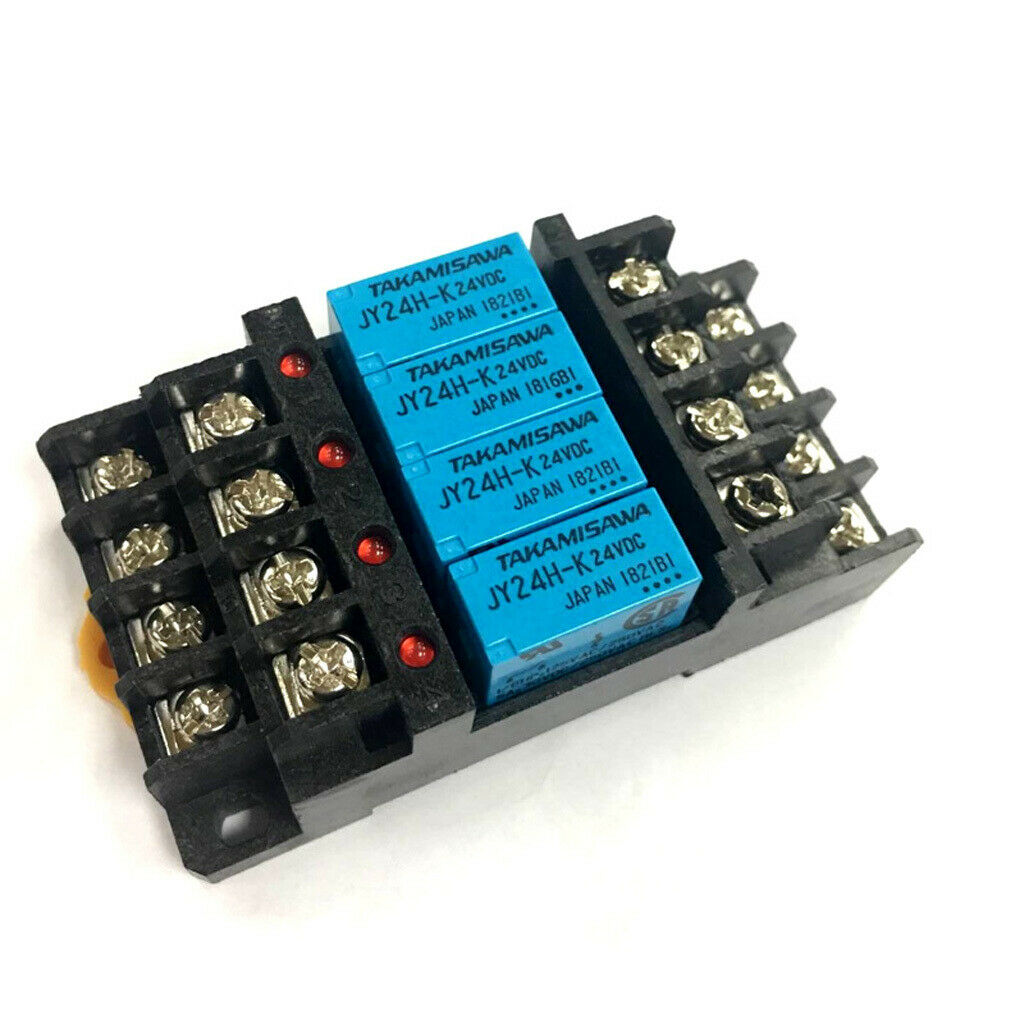 G6B-4BND 24V DC Coil Relay Terminal Block, 250VAC 30VDC 5A, Use with JY24H-K