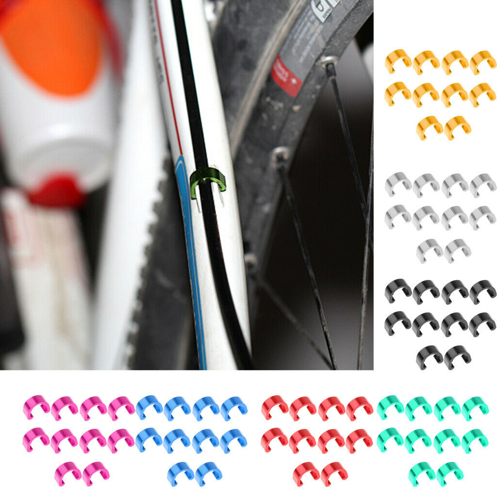 Bike Line Pipe Tubing Fixed C -Clips Type Buckle + Bike Cable Spiral Sleeves
