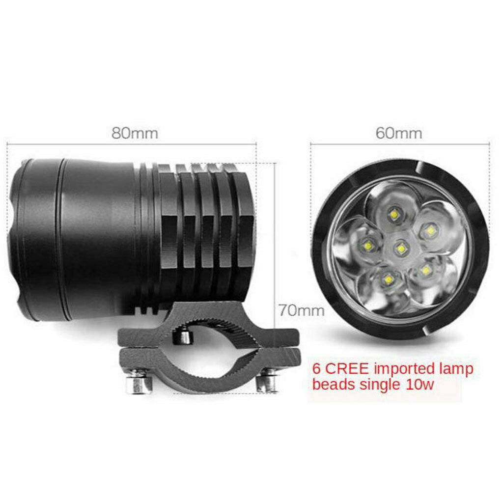 LED Fog Light Bike Auxiliary Light Bike Headlight Motorcycle 12V Compatible