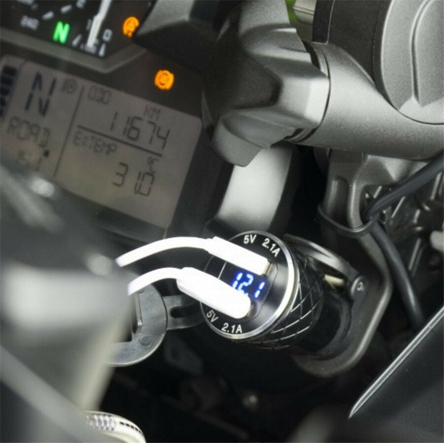 4.2A USB Charger For BMW Motorcycle F700/R1200 GS R1200RT  LED Voltage Display