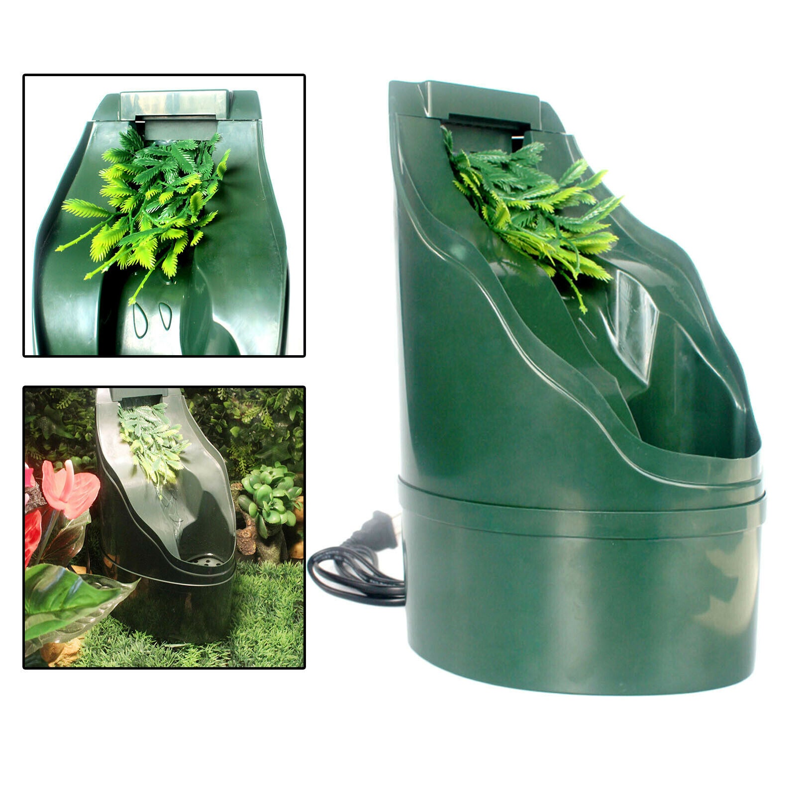 Reptile Water Fountain Water Dispenser Bowl Dish Tank Accessories 220V