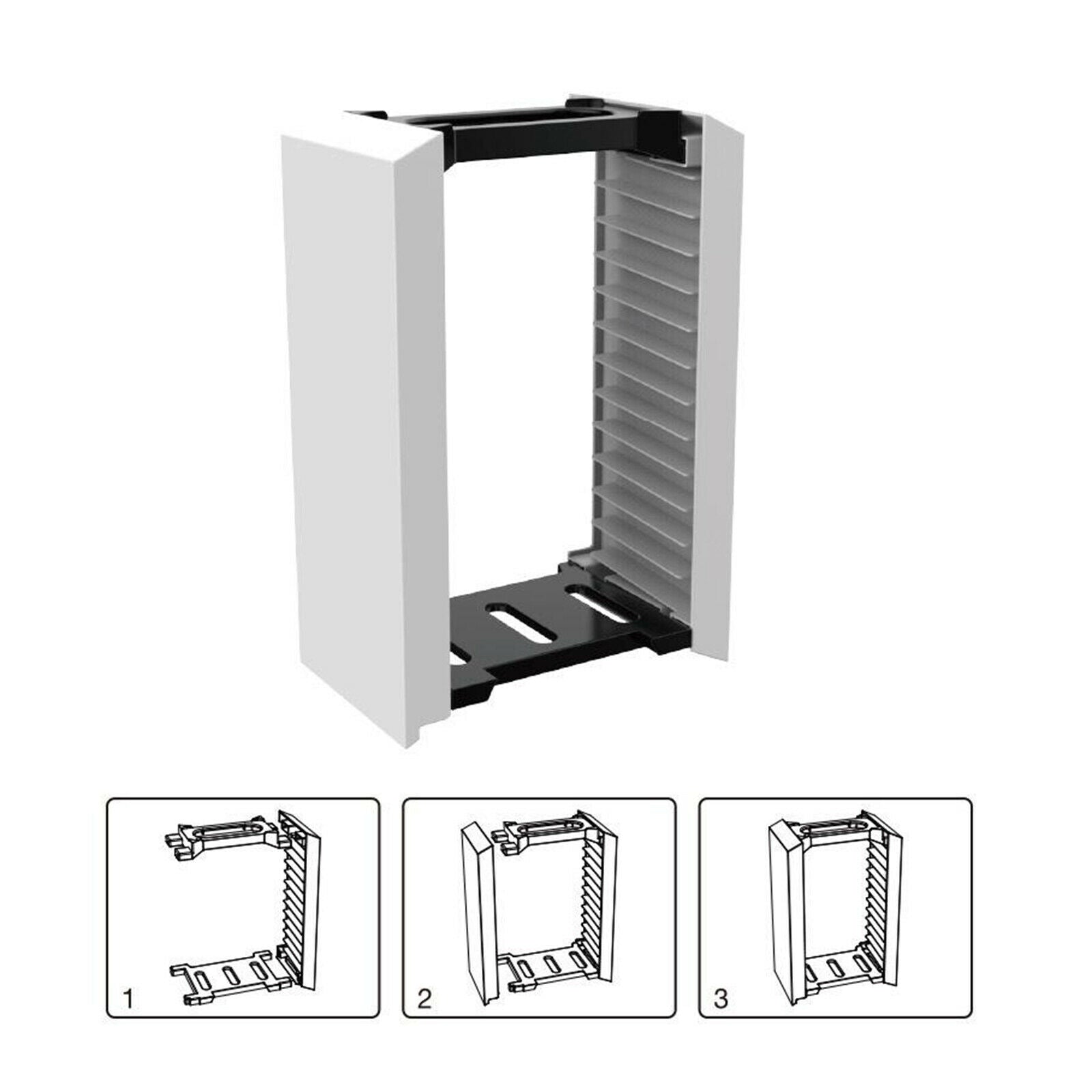 Durable 12 Games Disc Tower Box Organizer Stand Storage Holder for PS5