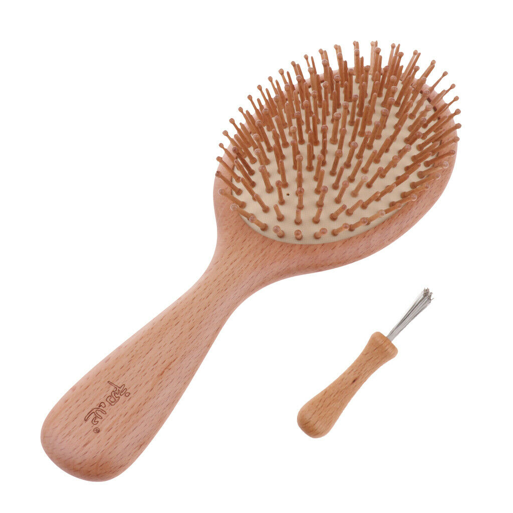Wood Paddle Brush Massage Scalp Brush For Detangling Men Women Kids Hair 01