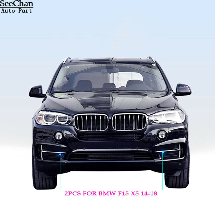 Fit For BMW F15 X5 2014-18 Front Bumper Left&Right Bumper Face Bar Trims Molding