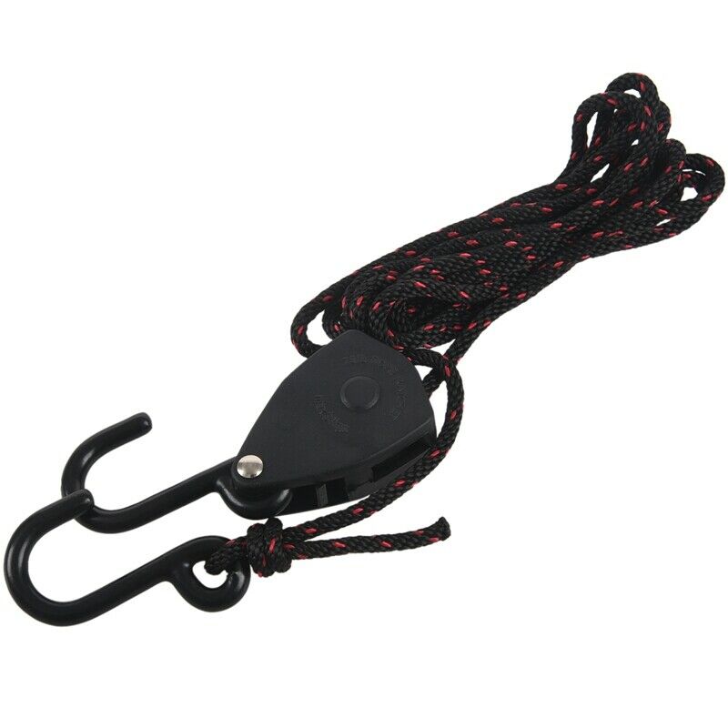 2 PCS Pulley Ratchets Kayak and Canoe Boat Bow and Stern Rope Lock Tie Down StB5