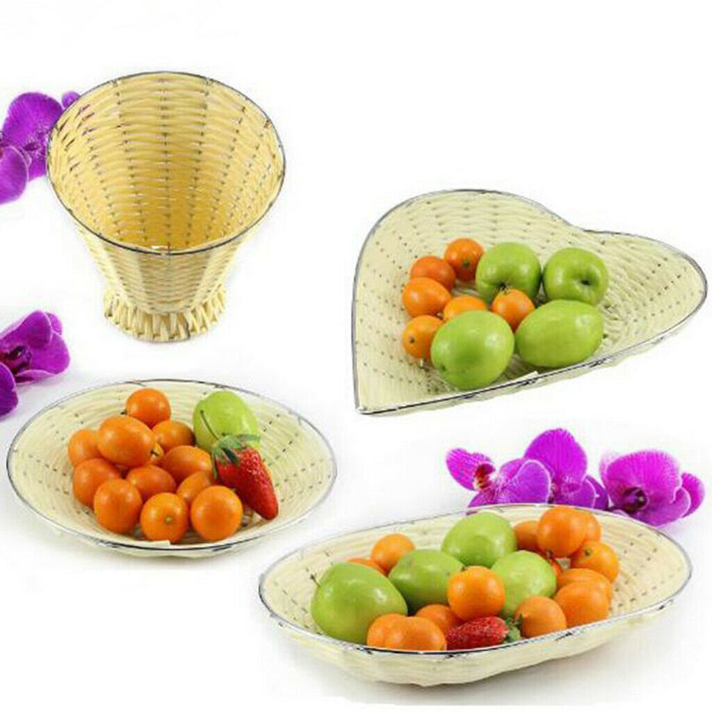 Food Serving Baskets Hand Woven for Fries Burgers Sandwiches 20X9X4cm