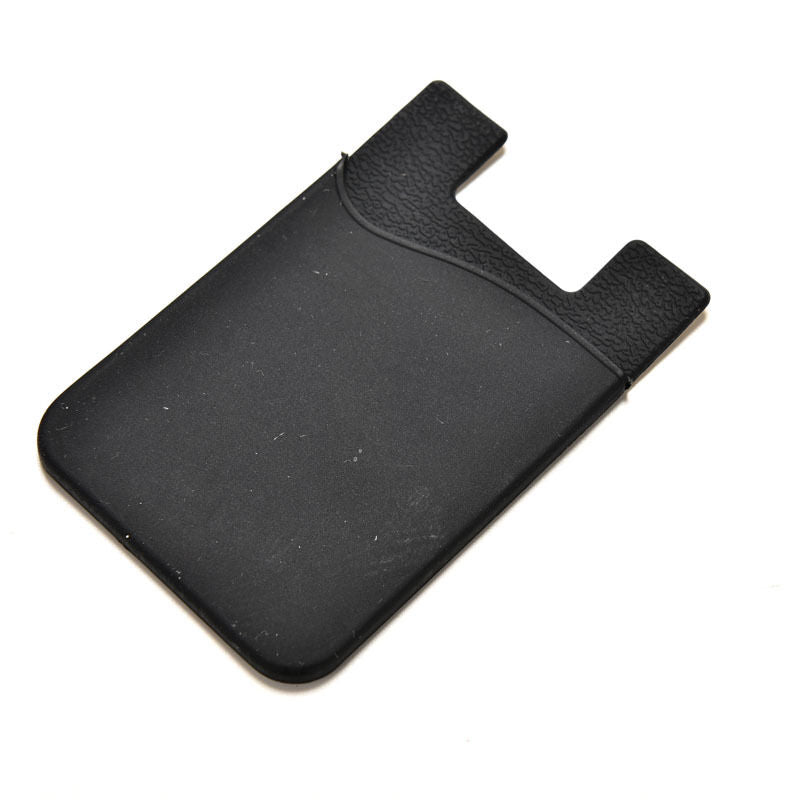 Silicone Mobile Phone Wallet Credit Card Cash Stick Adhesive Holder Case .l8
