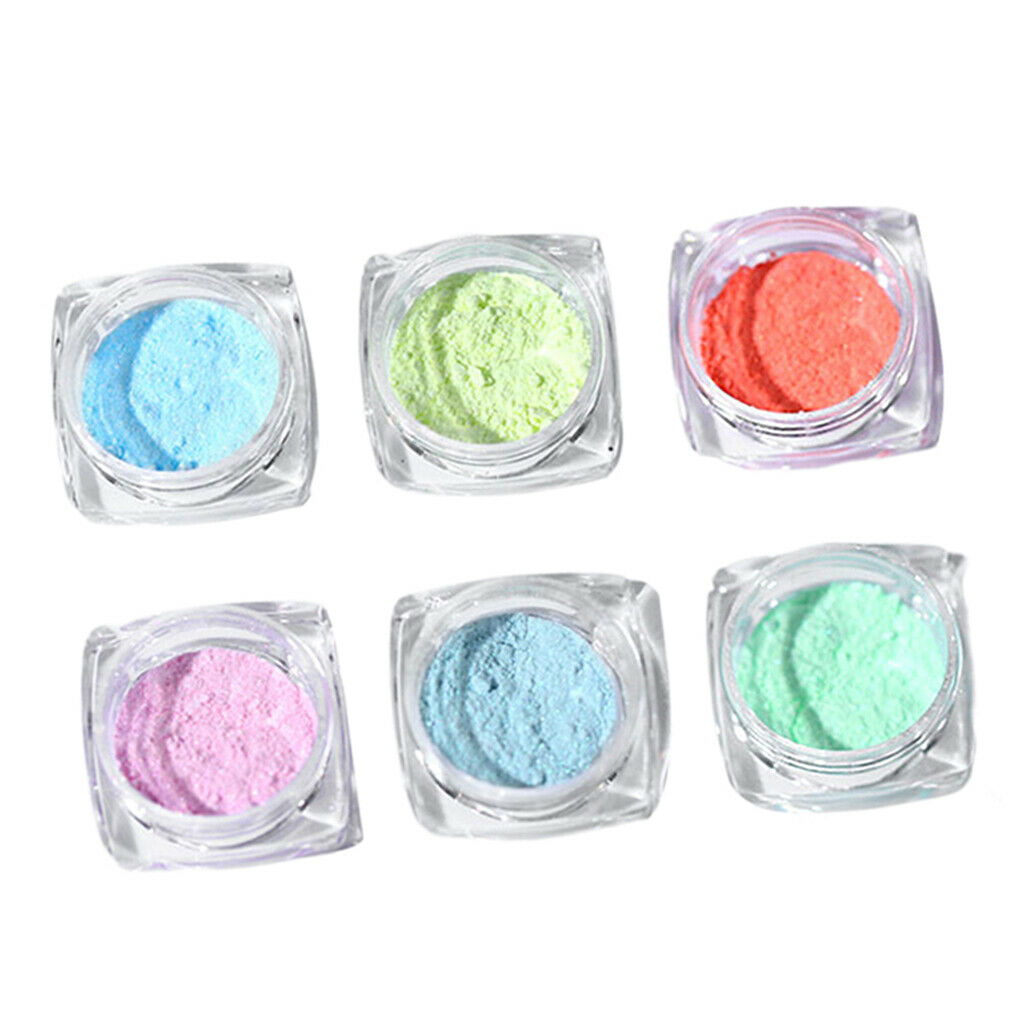 6Pieces Mermaid Dust Powder Ornaments Set Tools Crafts for Personal Use