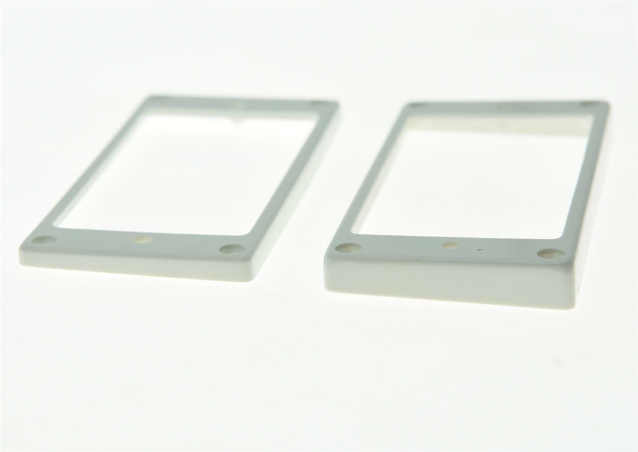 2x White Humbucker Pickup Ring Flat Base Bottom Frame fits Epiphone LP Guitar