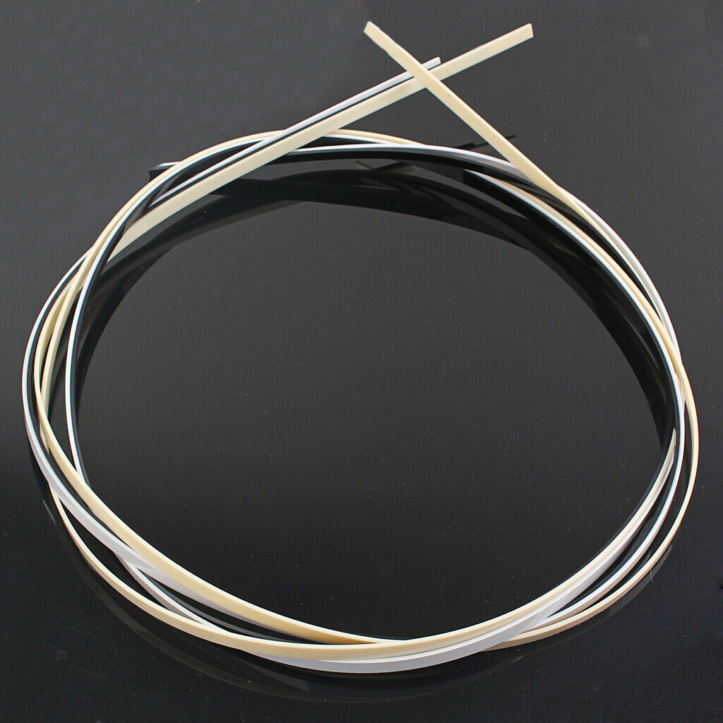 3 Pieces Plastic Guitar Bass Binding Purfling Strips Guitar DIY Accessory