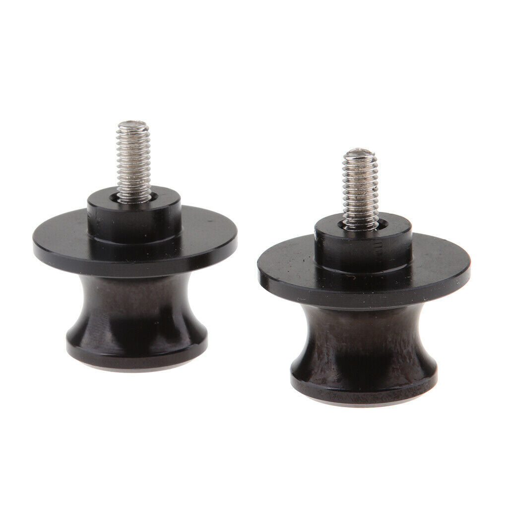 4 Pieces 6mm Motorcycle CNC Swing Arm Slider Spools for Yamaha Black+Red