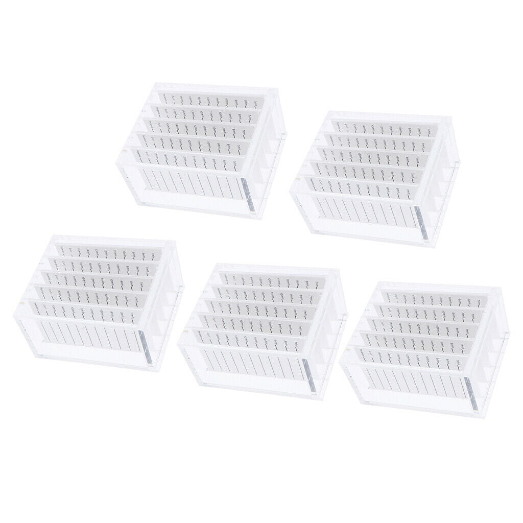 5x 5-Layer Eyelashes Storage Case Organizer Lash Adhesive Glue Holder Pallet
