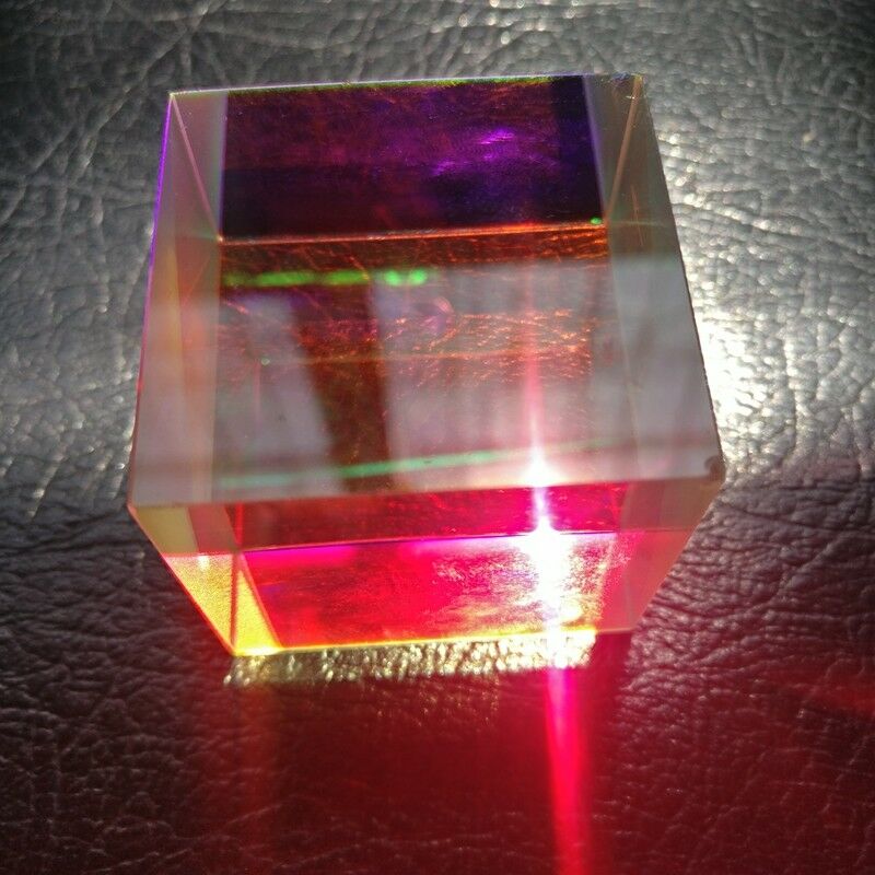 34*34*36mm Defective Optical Prism Dichroic Cube Beam Splitter f DIY Decoration