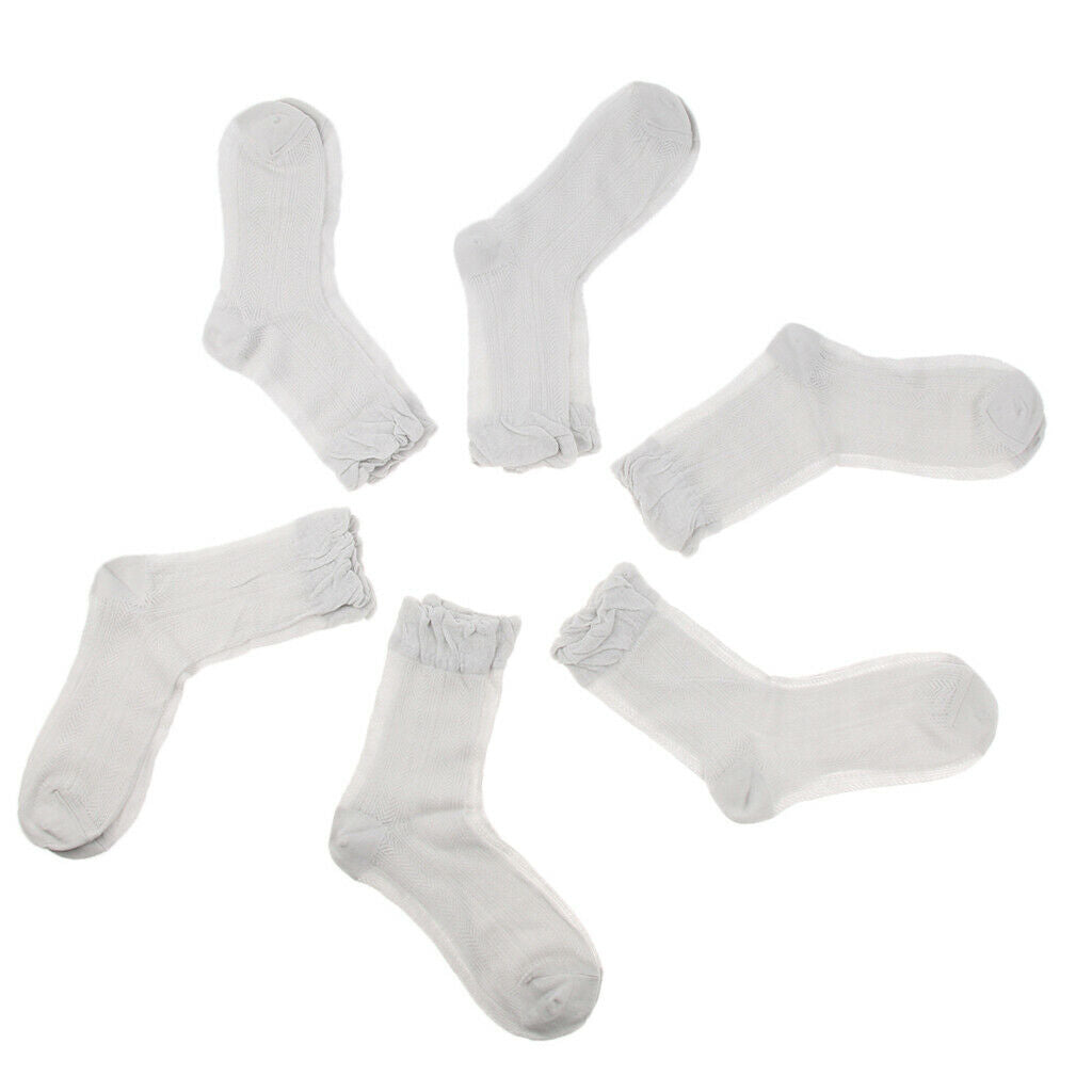 Lady Summer Ankle Ultrathin Transparent Cotton Casual Short Crew Socks Gray