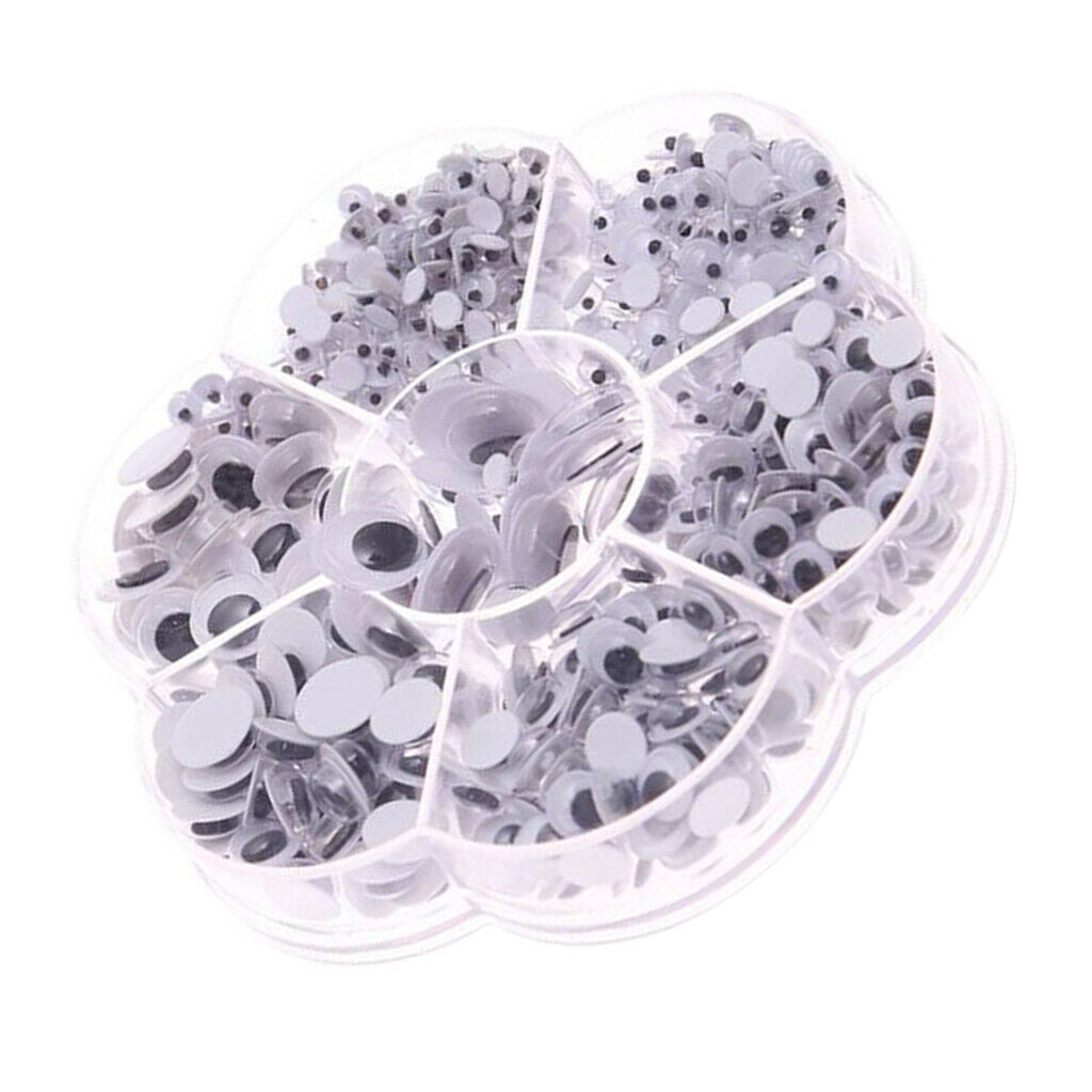 710x Mixed Size Self Adhesive Wiggle Googly Eyes for DIY Craft Handmade Toys