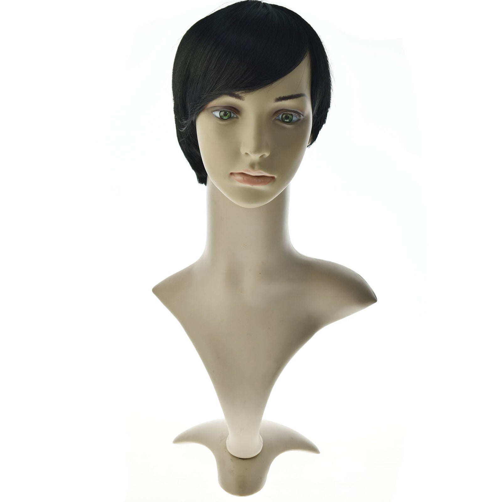 Women Short Brazilian Straight Real Human Hair Wig No Lace Wig Pixie Cut Wig Pop
