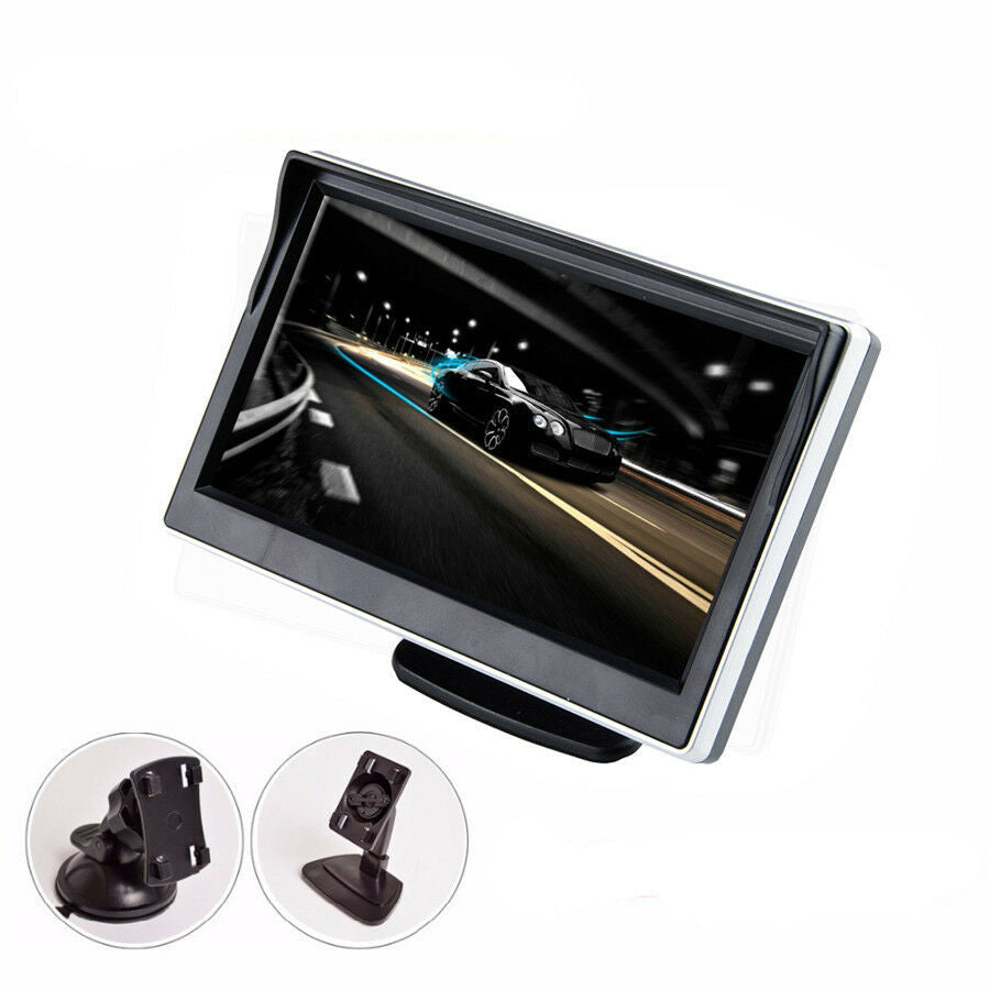 5'' TFT LCD Color HD Monitor+2 Bracket for Car Parking Reverse Backup Camera DVD