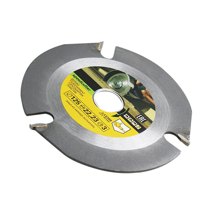 125mm 3T Circular Saw Blade Wood Carve Cut Disc Electric Grinder Carbide Polish