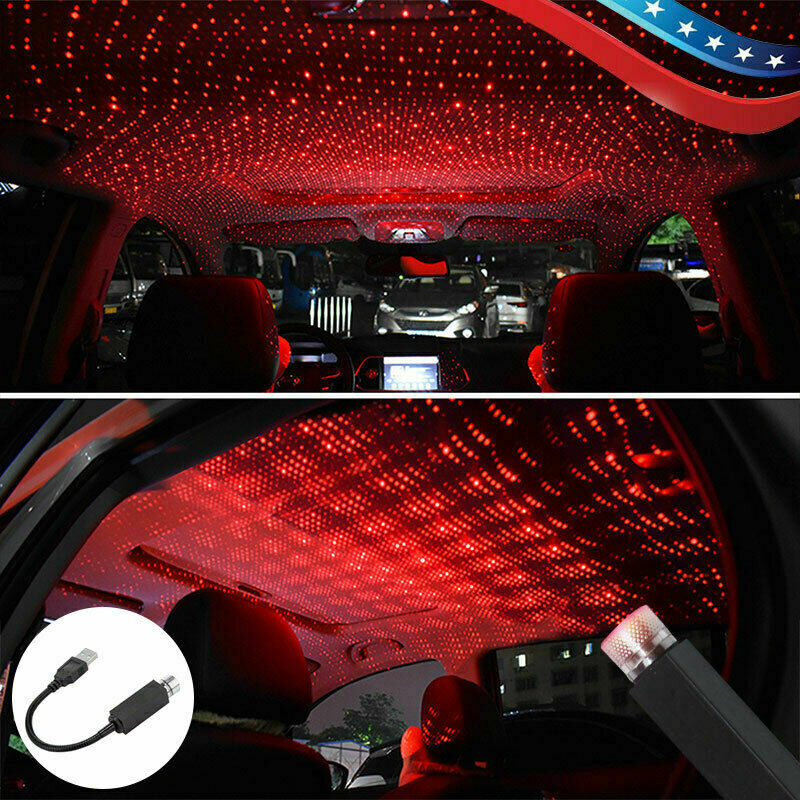 Door Interior LED Star Light USB Atmosphere Lamp Decoration Ceiling Projector