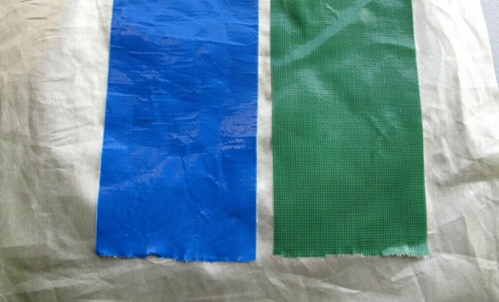 5x Blue Tent Repair Canvas Awning Sail Kites  Adhesive Patches Tape Kit