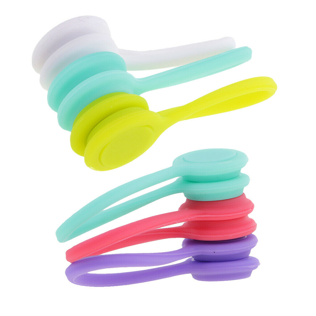 6 Piece Magnetic Earphone Cable Winders Wrap Corder Organzier String Tidy