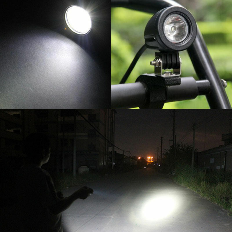 2 pack 10W Spot LED Light Off road Round Work Lamp For Truck 4WD ATV 4X4