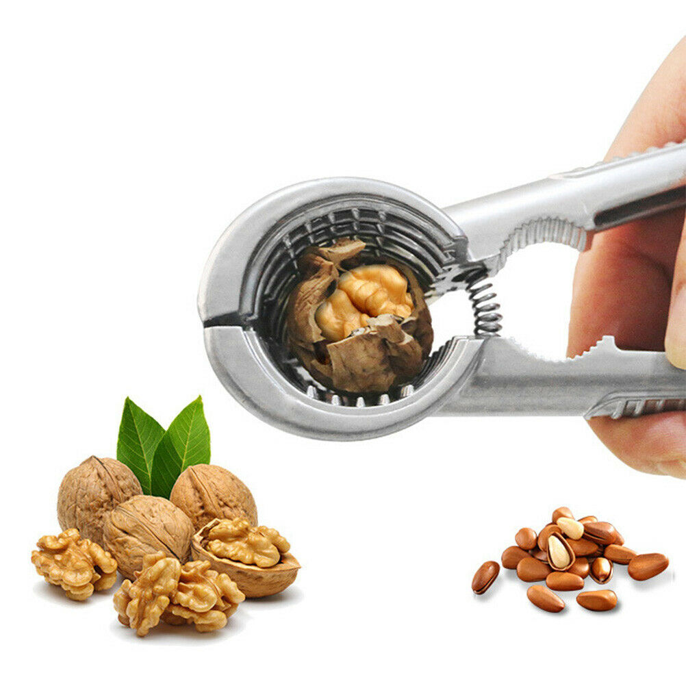 Nut Cracker Pecan Walnut Almond Plier Opener Tool Metal Sheller Aluminum Alloy