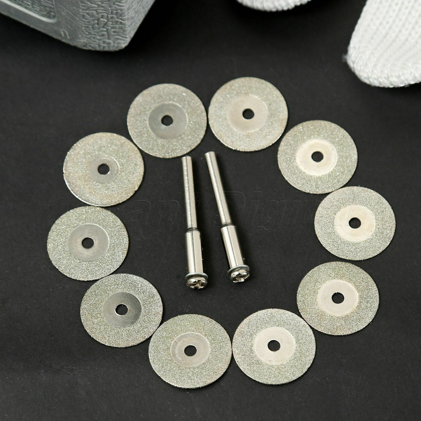 20mm Mini Diamond Cutting Discs Wheel+Mandrel For Power Drills Rotary Tool Kit