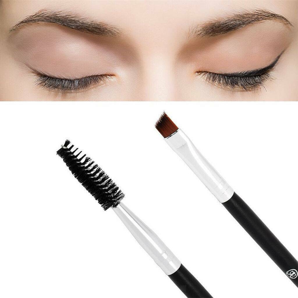 2 in 1 Double Ended Eyebrow Brow Shaping Brush Eyelash Eyeliner Makeup Wand Comb
