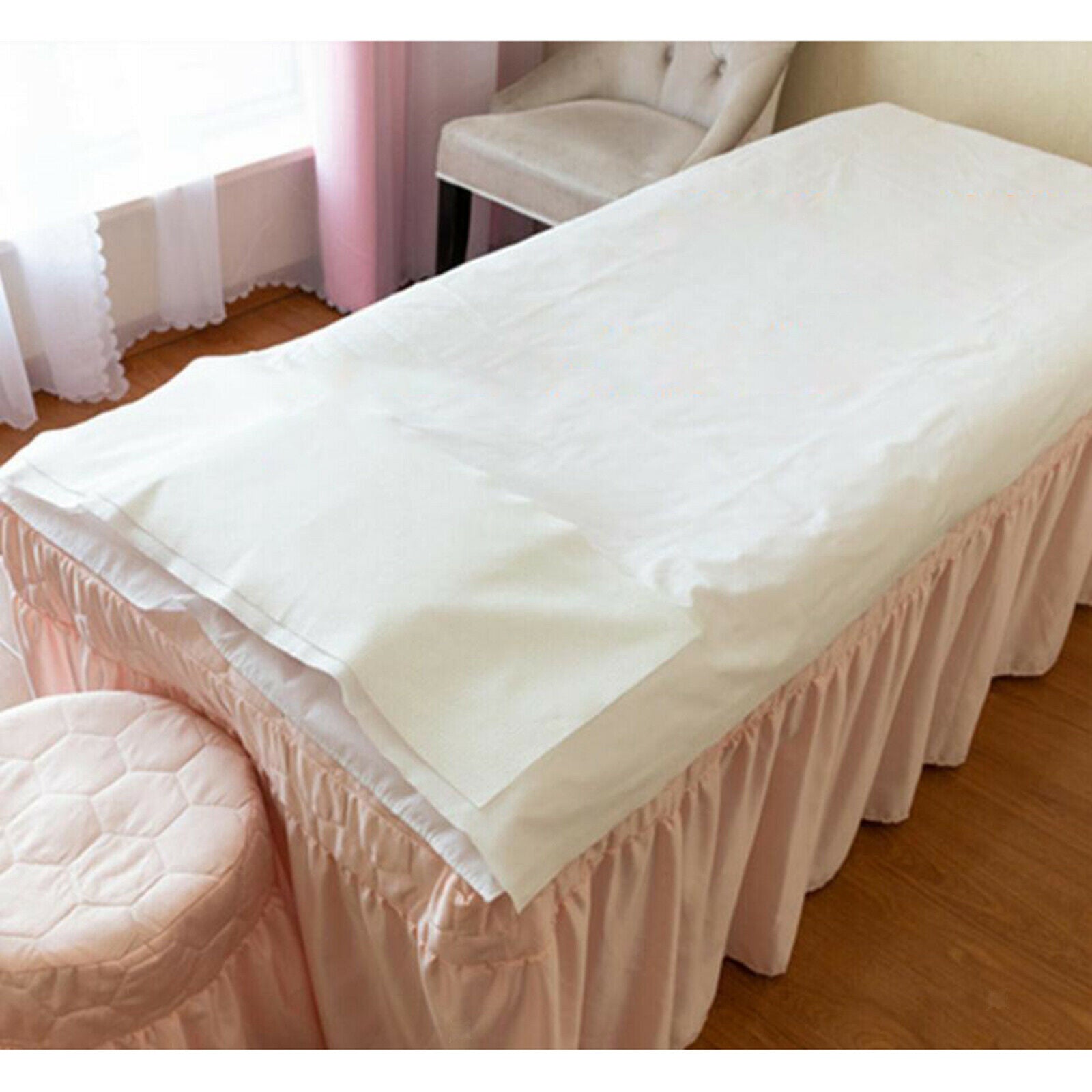 100PCS 15.7"x27.6" Disposable Bed Sheets Non-woven for Massage SPA Table White