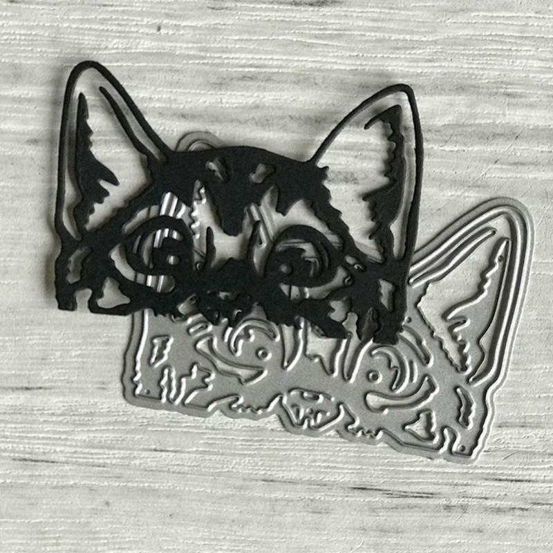 Cat Head Metal Cutting Dies Stencil Scrapbooking DIY Album Stamp Paper Card Mold