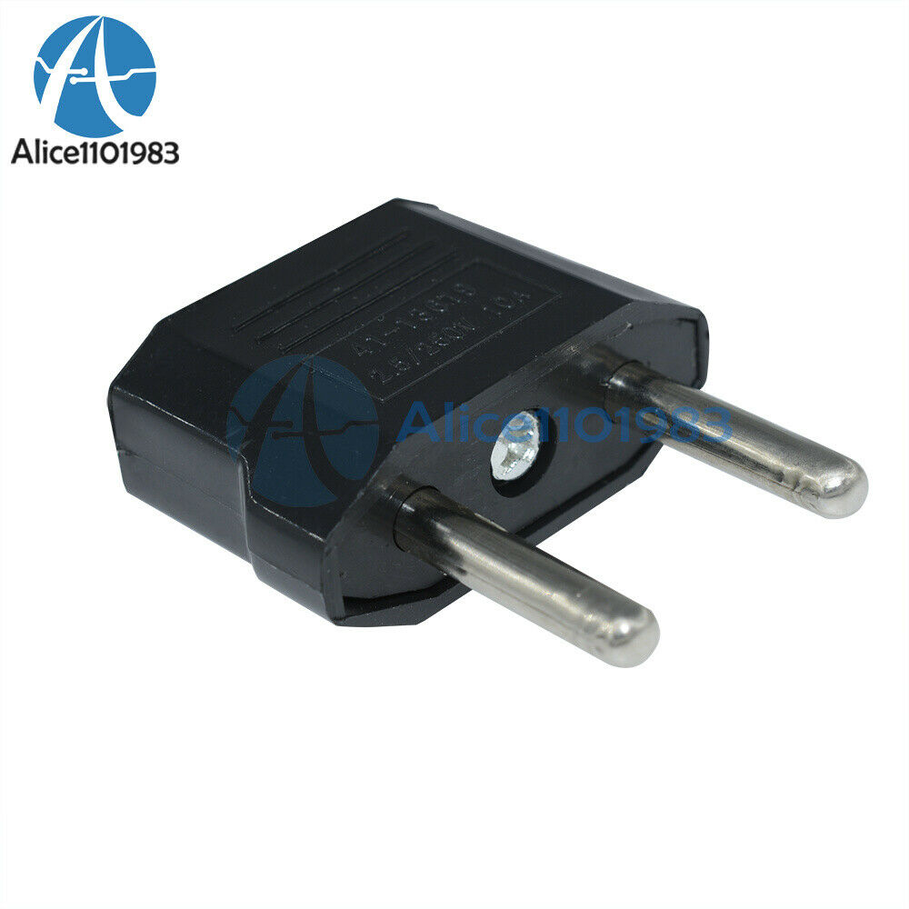 10PCS US/USA to European Euro EU Travel Charger Adapter Plug Outlet Converter