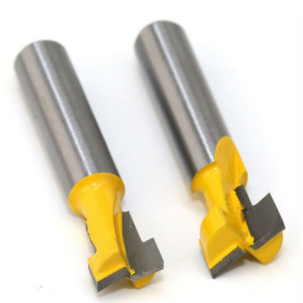 2pcs 8mm Shank Keyhole Cutter Router Bit Woodworking Slotting 1/2" & 3/8