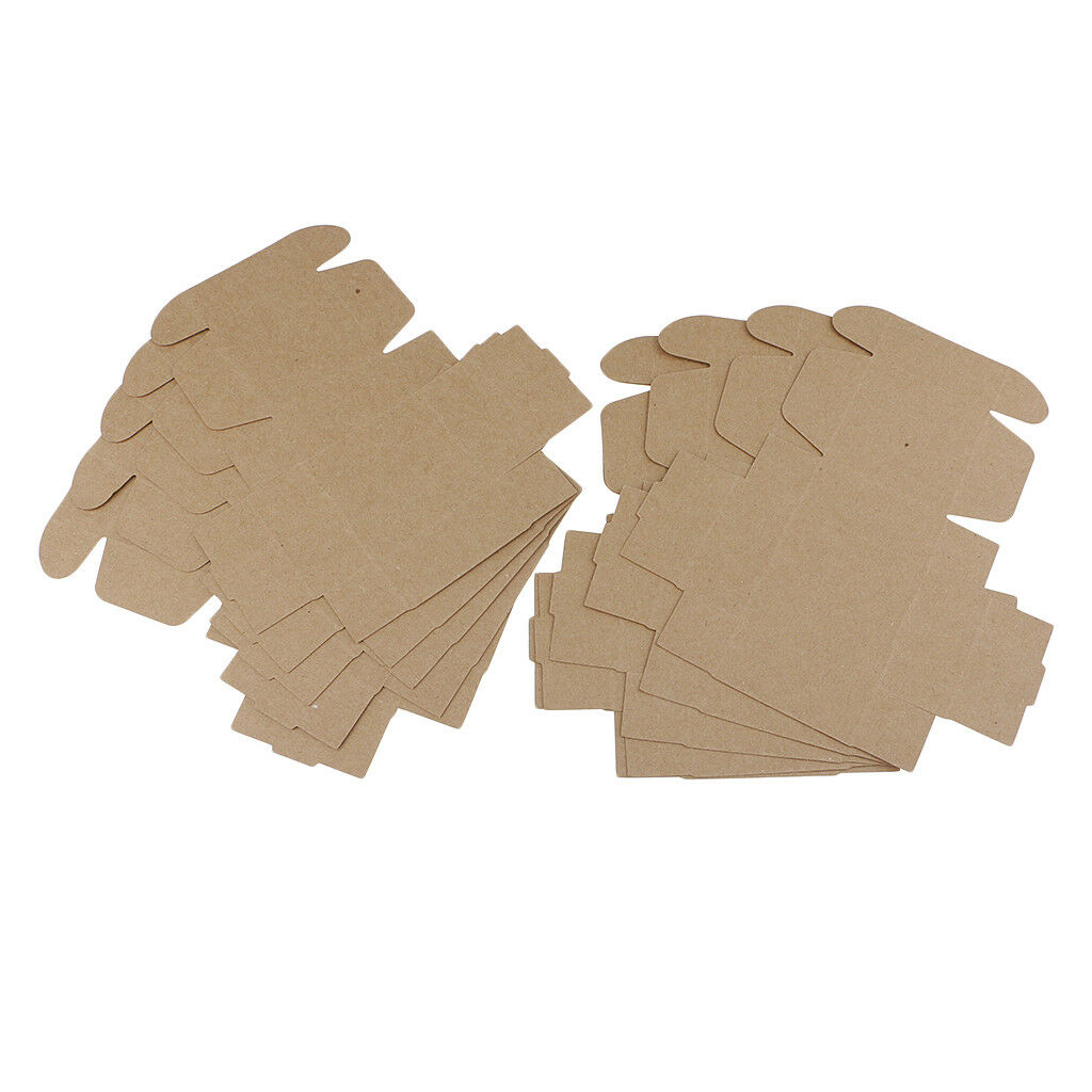 10x Folding Kraft Paper Box Handmade Candle Soap Wedding Gift Packaging Box