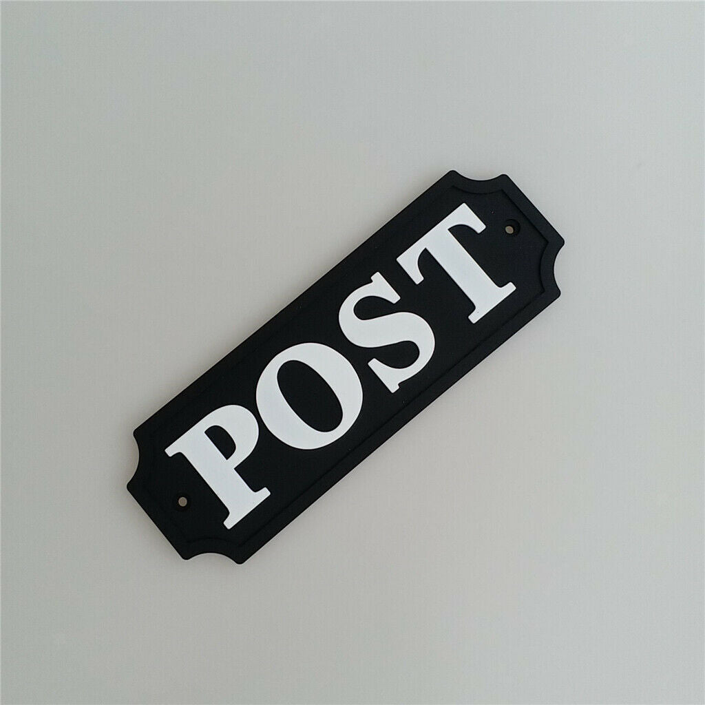 Personalized Black Background With white Font ''POST'' For Mailbox Outdoor &