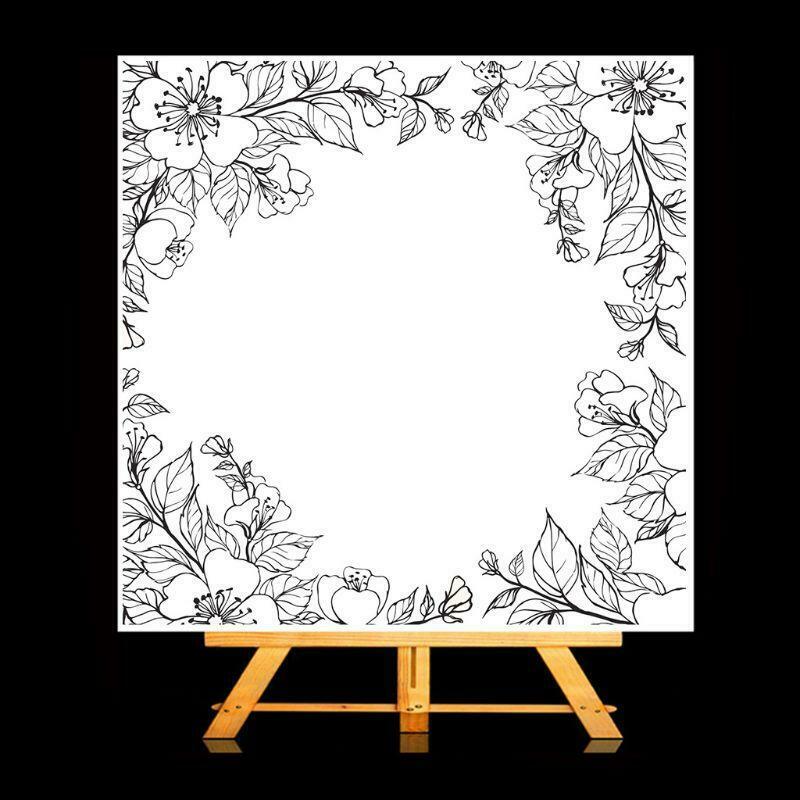Flower Background DIY Silicone Clear Stamp Cling Seal Scrapbook Embossing Album