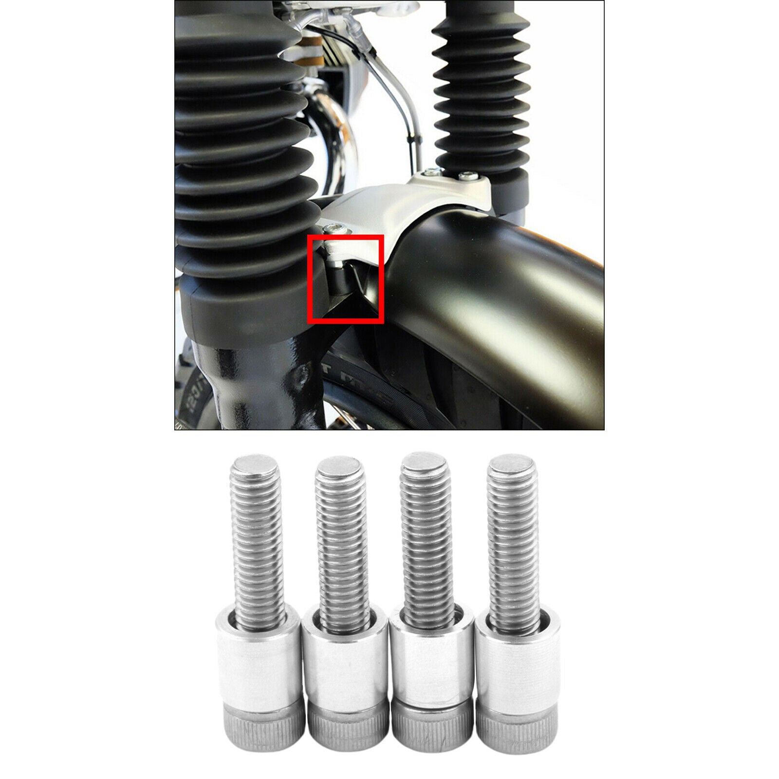 4x Motorcycle Front Fender Raiser Kits Rise up 10mm for BMW R nineT Racer